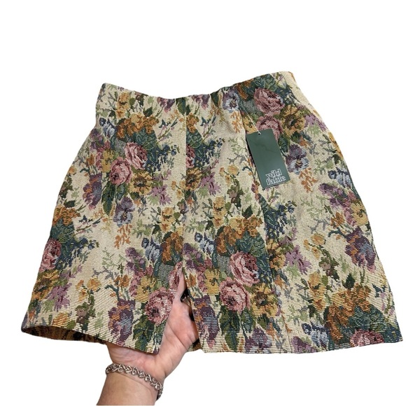 Wild Fable Coquette Romantic Floral Garden Mini Jacquard Tapestry Y2K Miniskirt - Picture 13 of 14